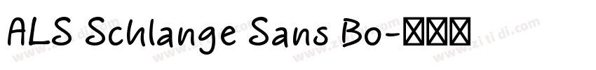 ALS Schlange Sans Bo字体转换